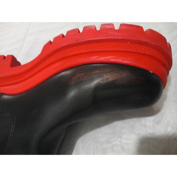 Zara Red & Black Boots 8" - Picture 4 of 5